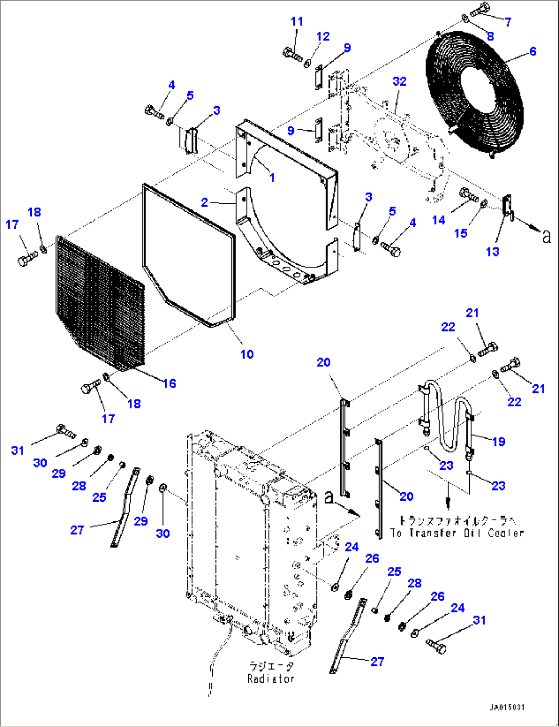 Radiator, Fan Guard (#80001-)