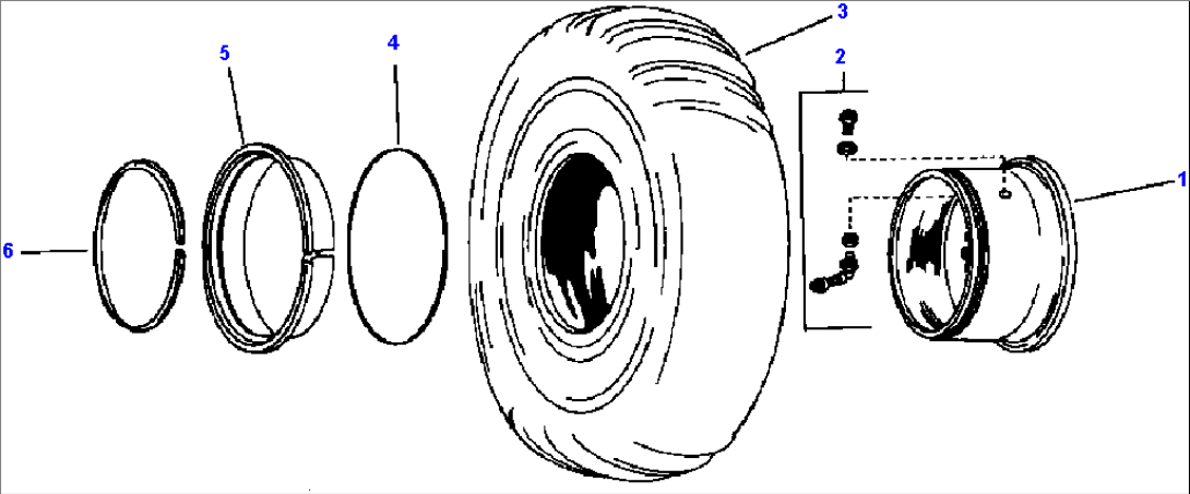 TIRES AND WHEELS - 17.5 X 25 515CH ONLY