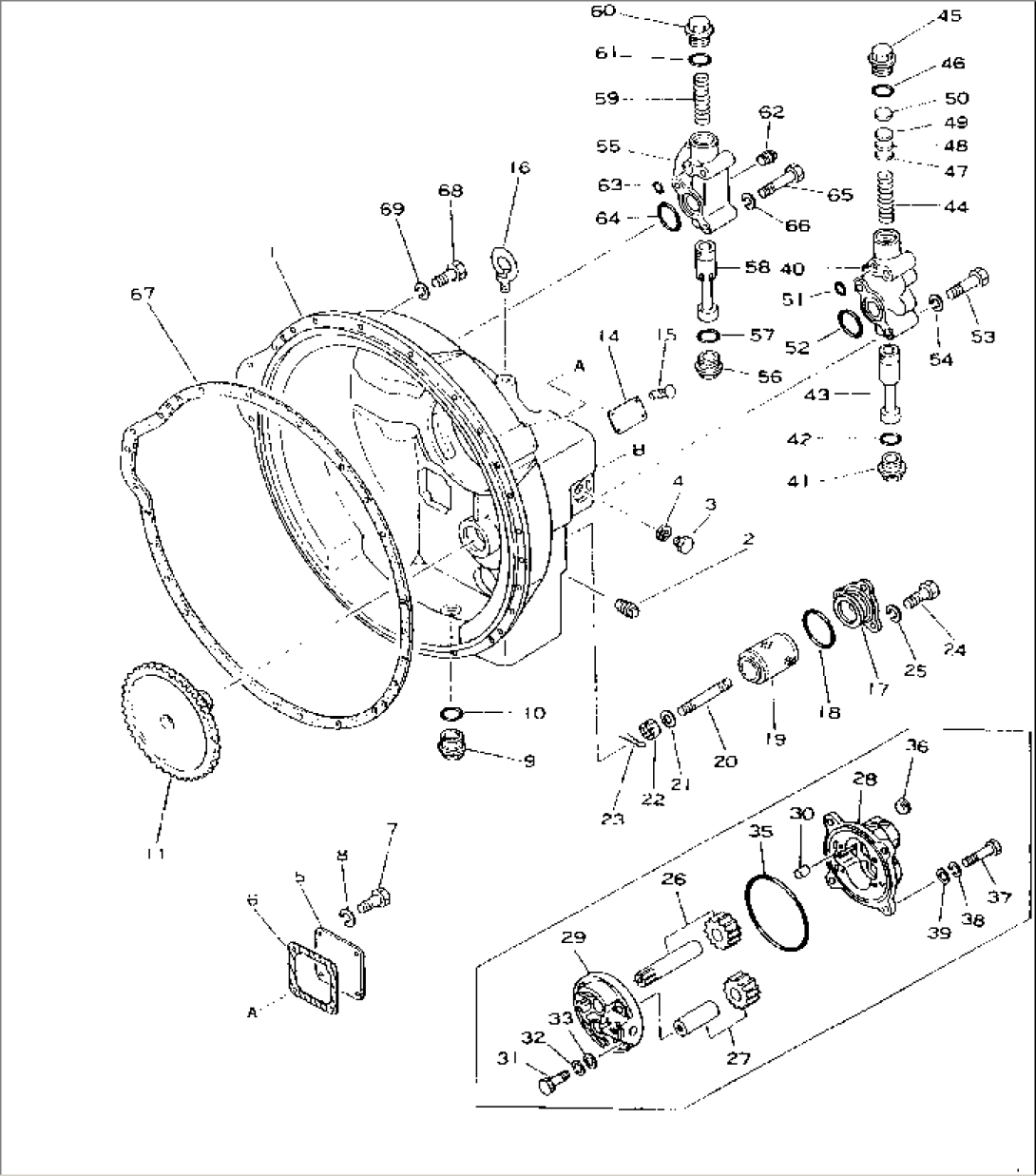 TORQUE CONVERTER HOUSING AND REGULATOR VALVE(#15686-31302)