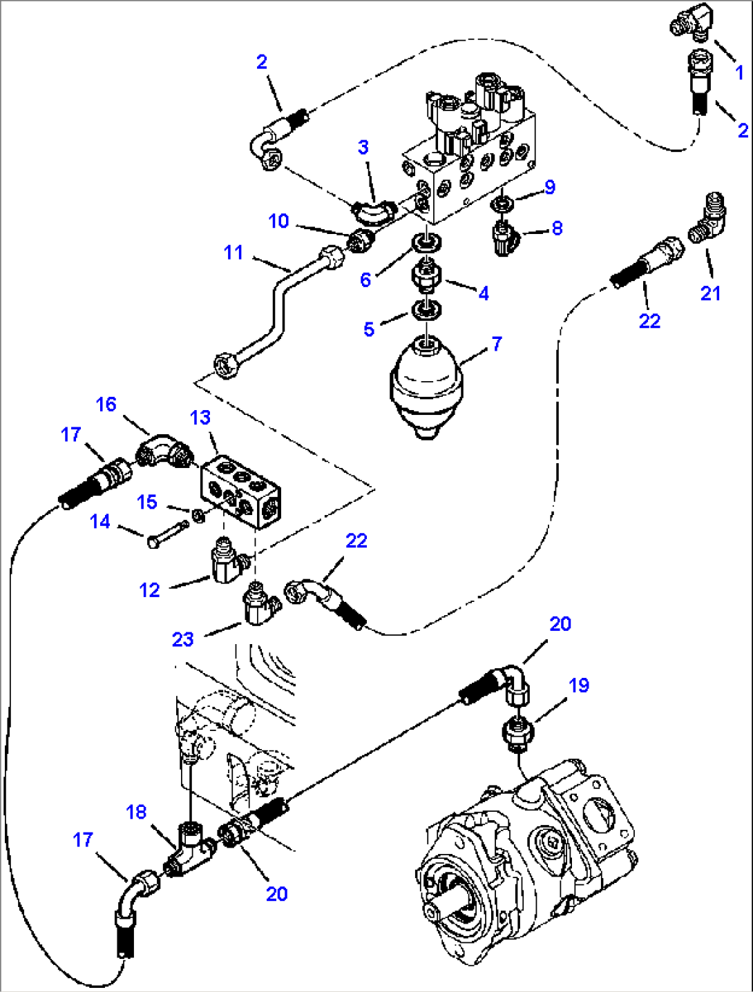 H6304-01A0 MACHINE PIPING PPC AND POWER MODE LINE