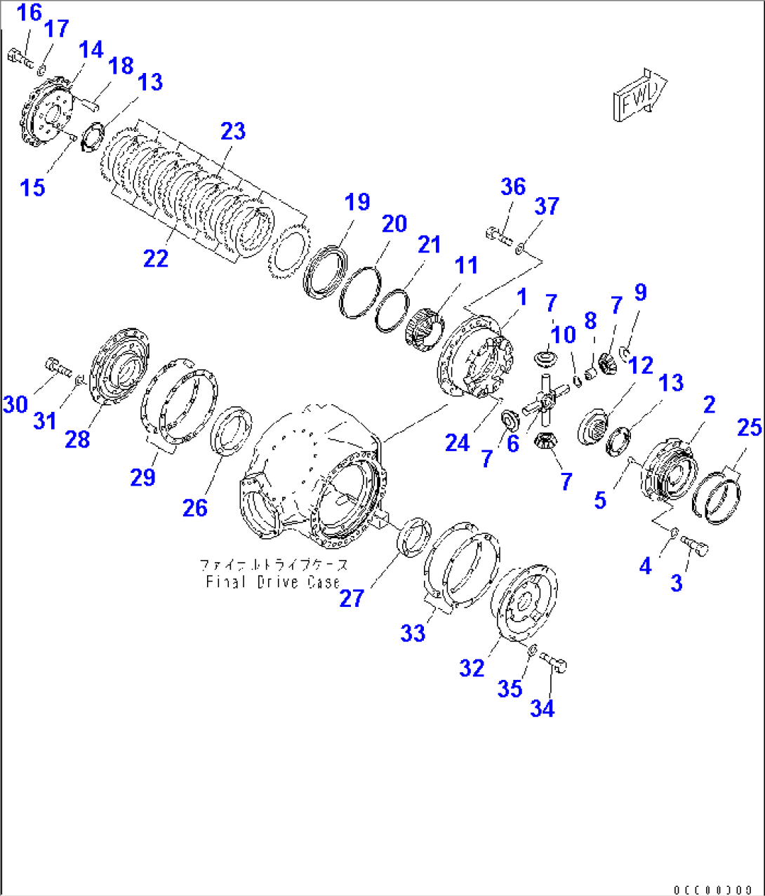 REAR AXLE (FINAL DRIVE) (DIFFERENTIAL) (DIFFERENTIAL LOCK TYPE)