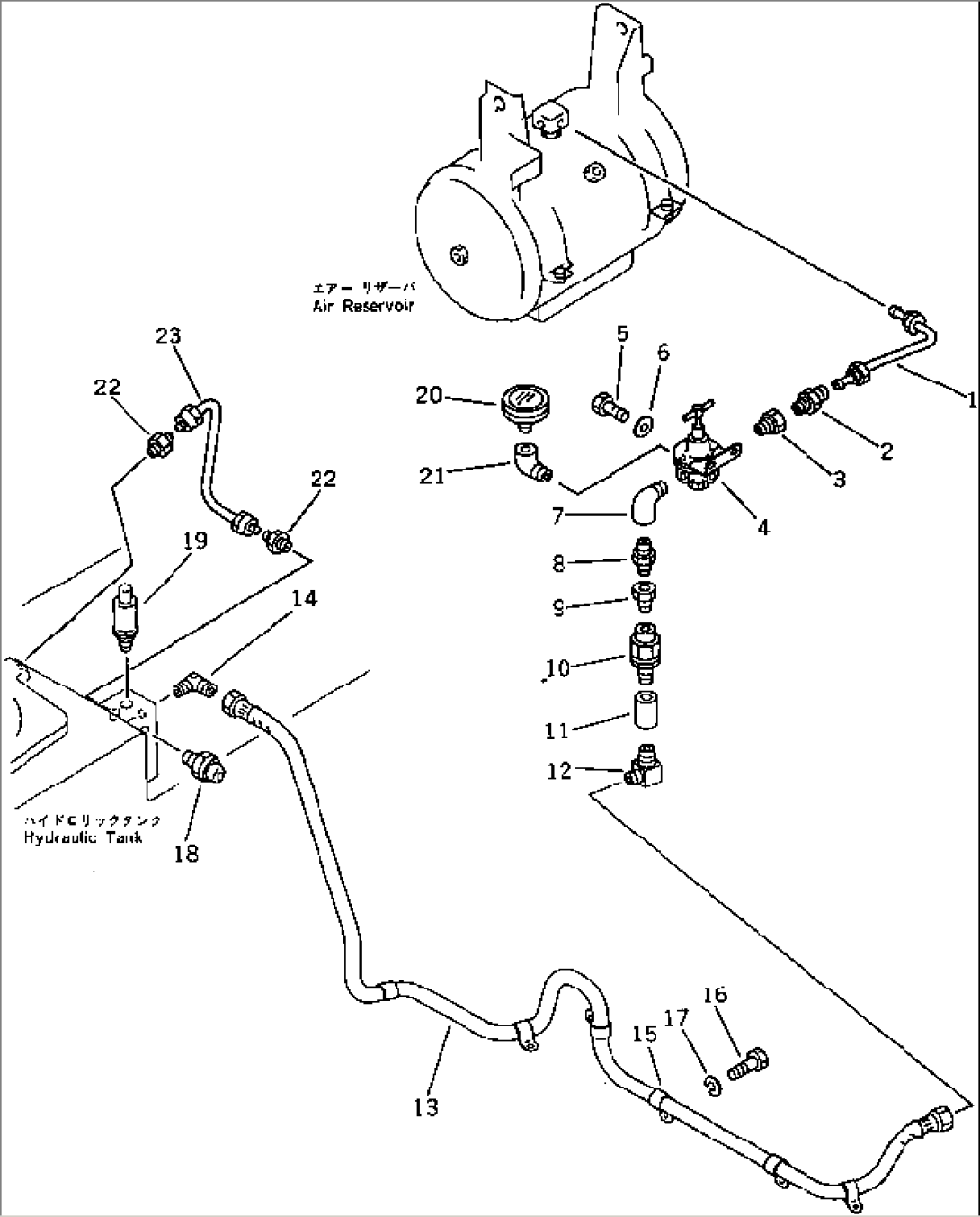 UPPER AIR PIPING (3/6) (RESERVOIR HYDRAULIC TANK)