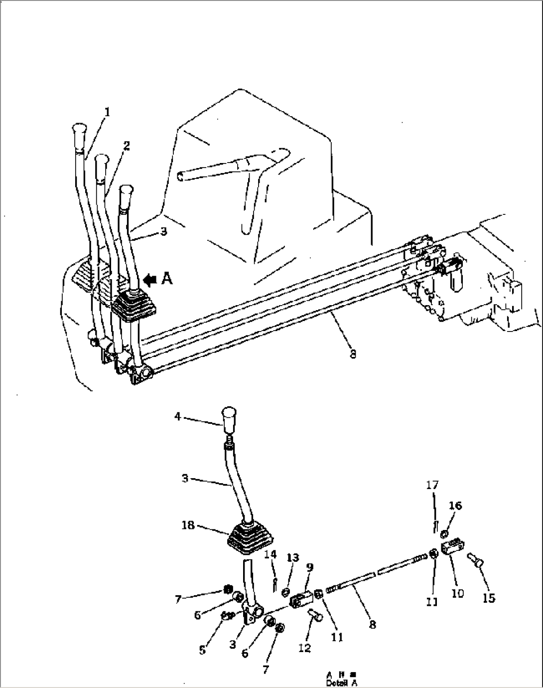 ATTACHMENT CONTROL LEVER