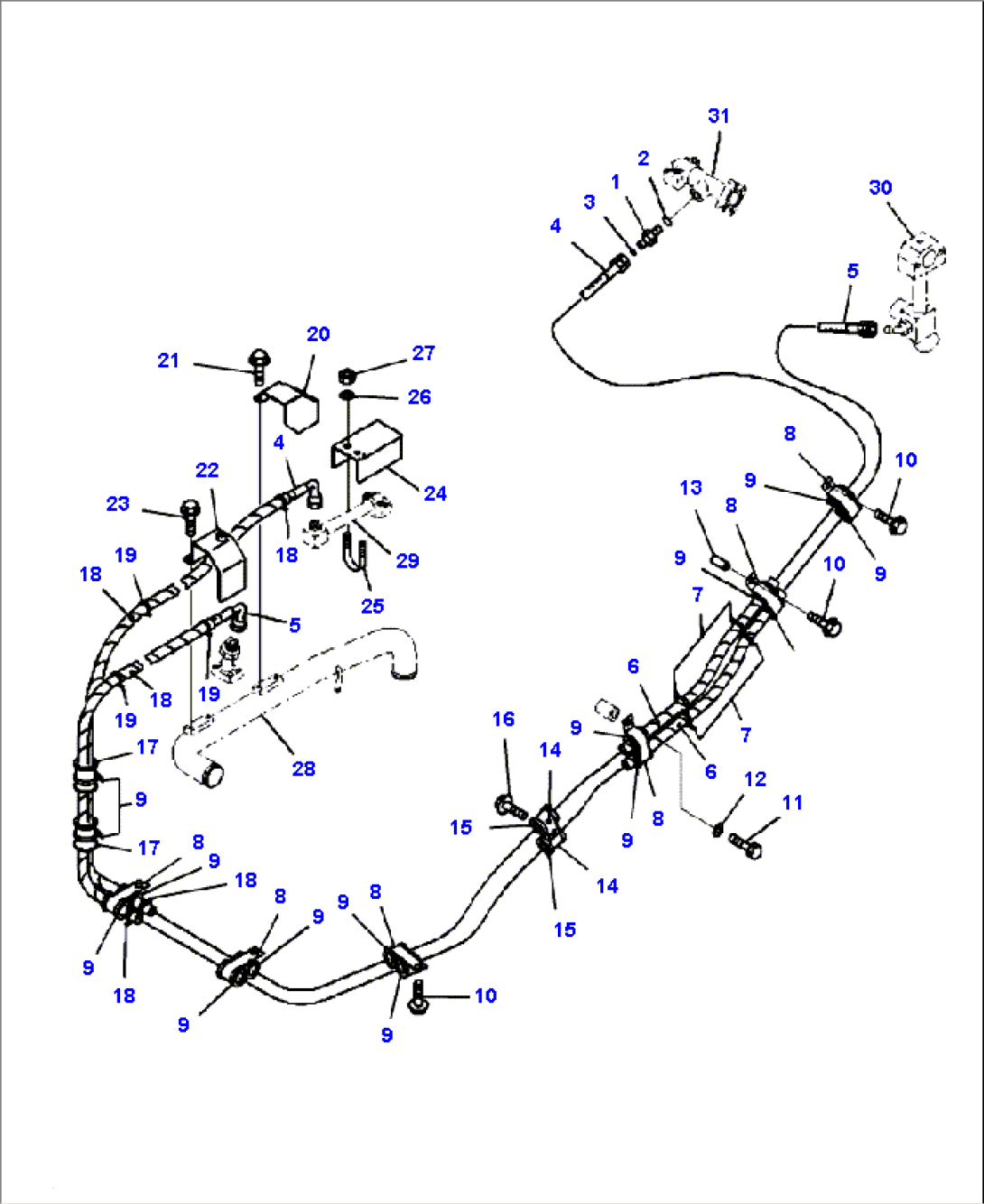H3410-04A0 HYDRAULIC PIPING OIL COOLER PIPING