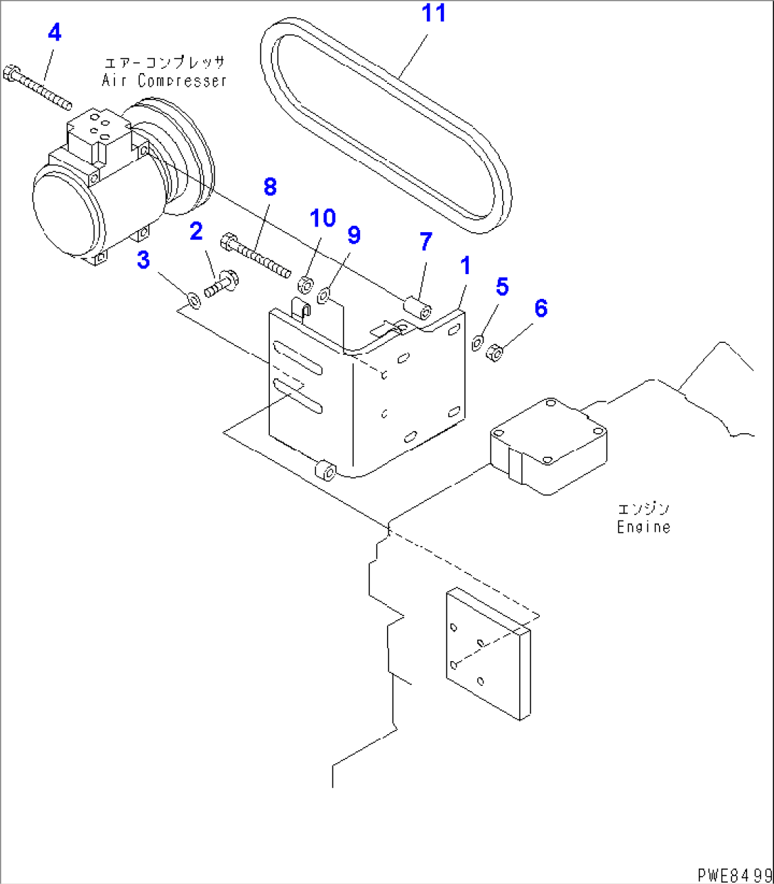 AIR CONDITIONER (AIR COMPRESSOR MOUNTING)