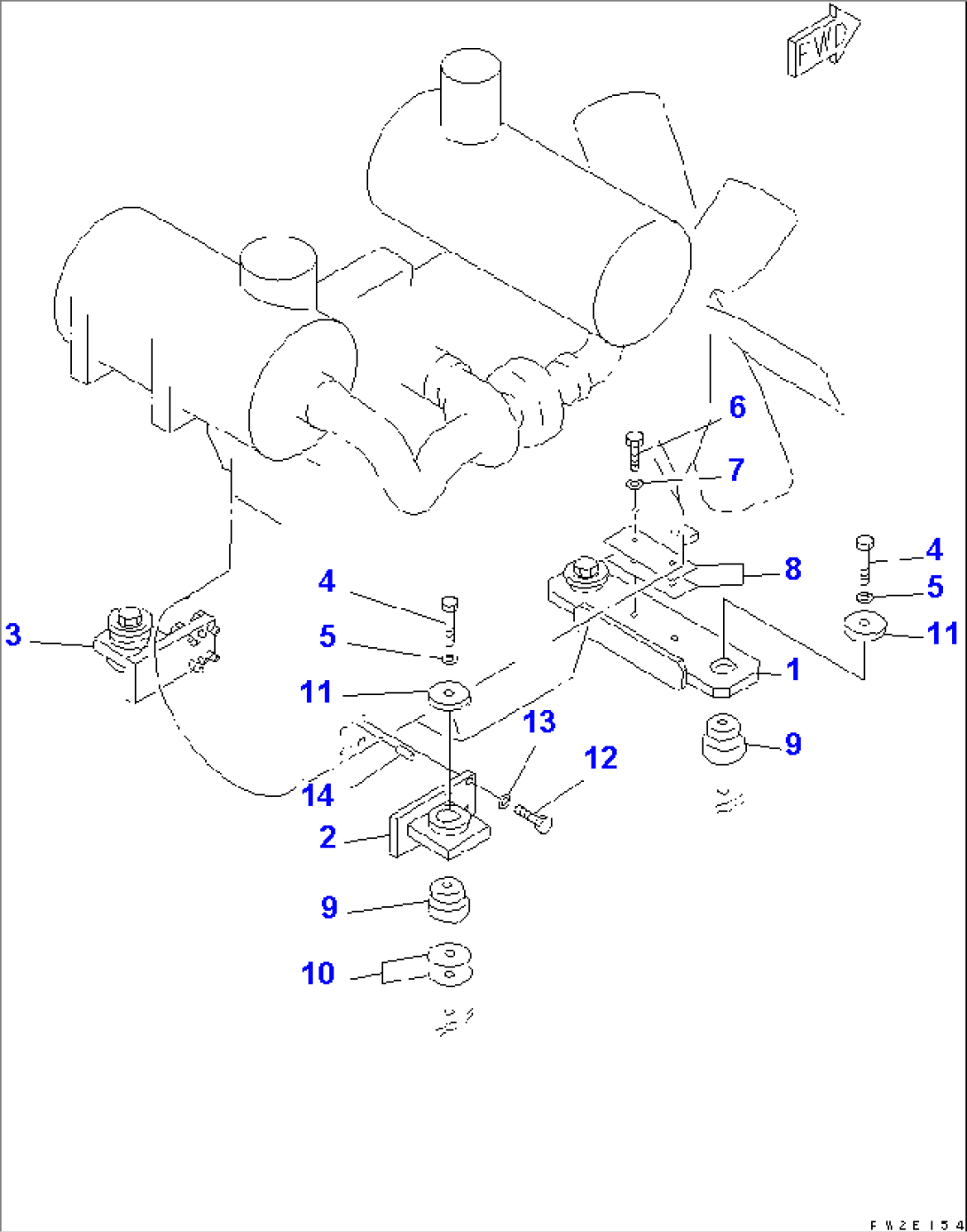 ENGINE MOUNTING PARTS(#11087-)