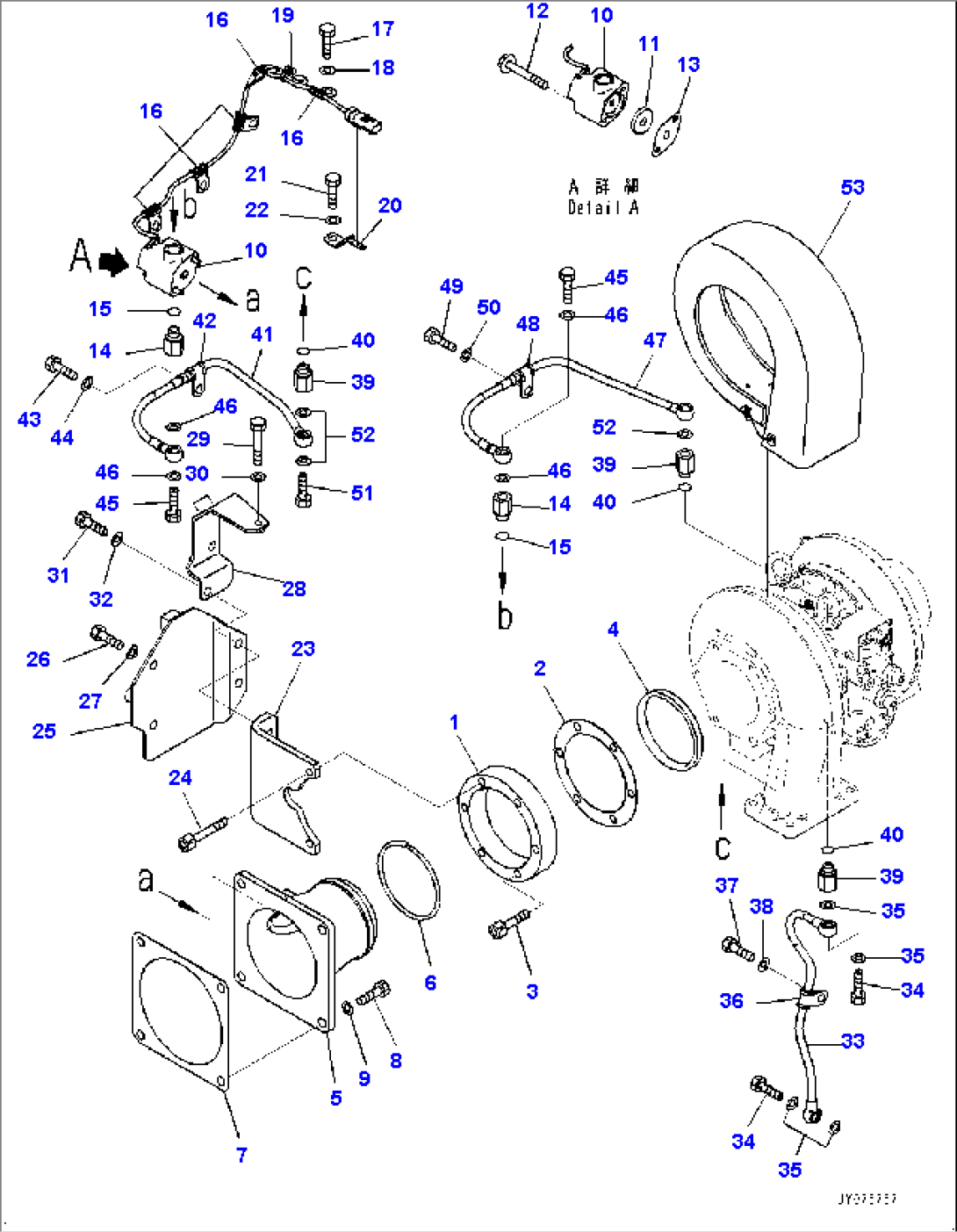 Variable Geometry Turbocharger (VGT), Water Piping (#730016-)