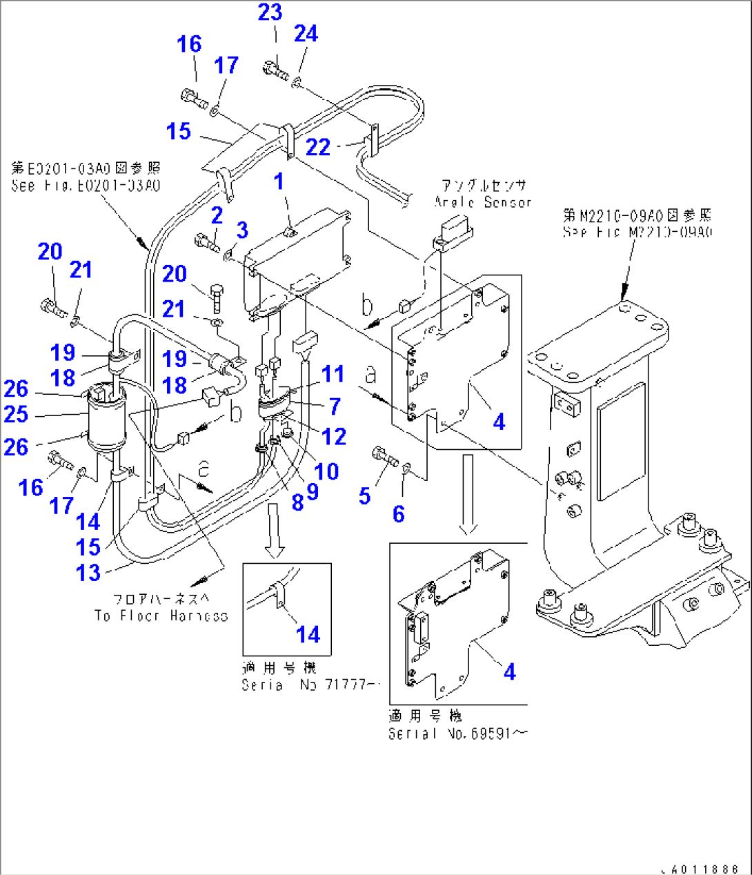 KOMTRAX WIRING (FOR CAB) (EXCEPT JAPAN)