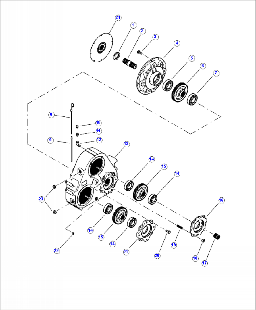 H0240-01A0 TRIPLE PUMP DRIVE GEAR BOX