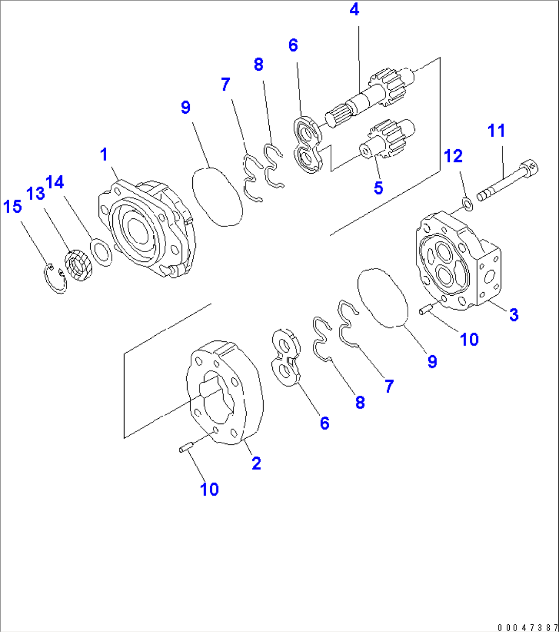 HYDRAULIC PUMP (COOLING)(#55001-)