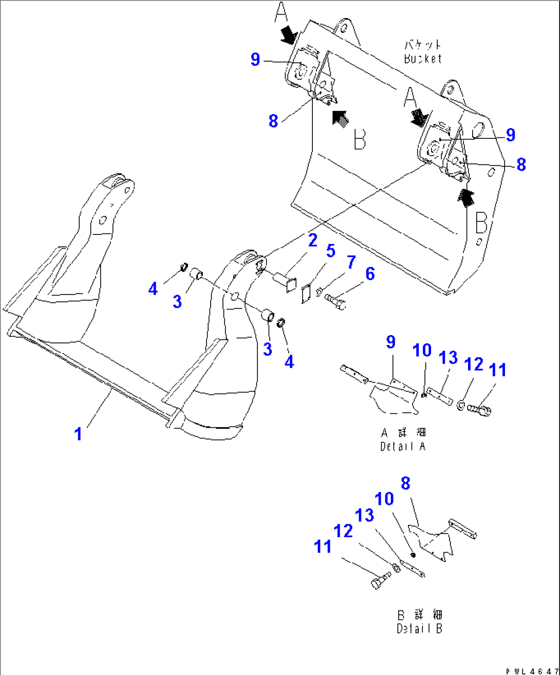 BUCKET (10.5M3) (FOR BOTTOM DUMP) (FOR LOADER)(#10001-11011)