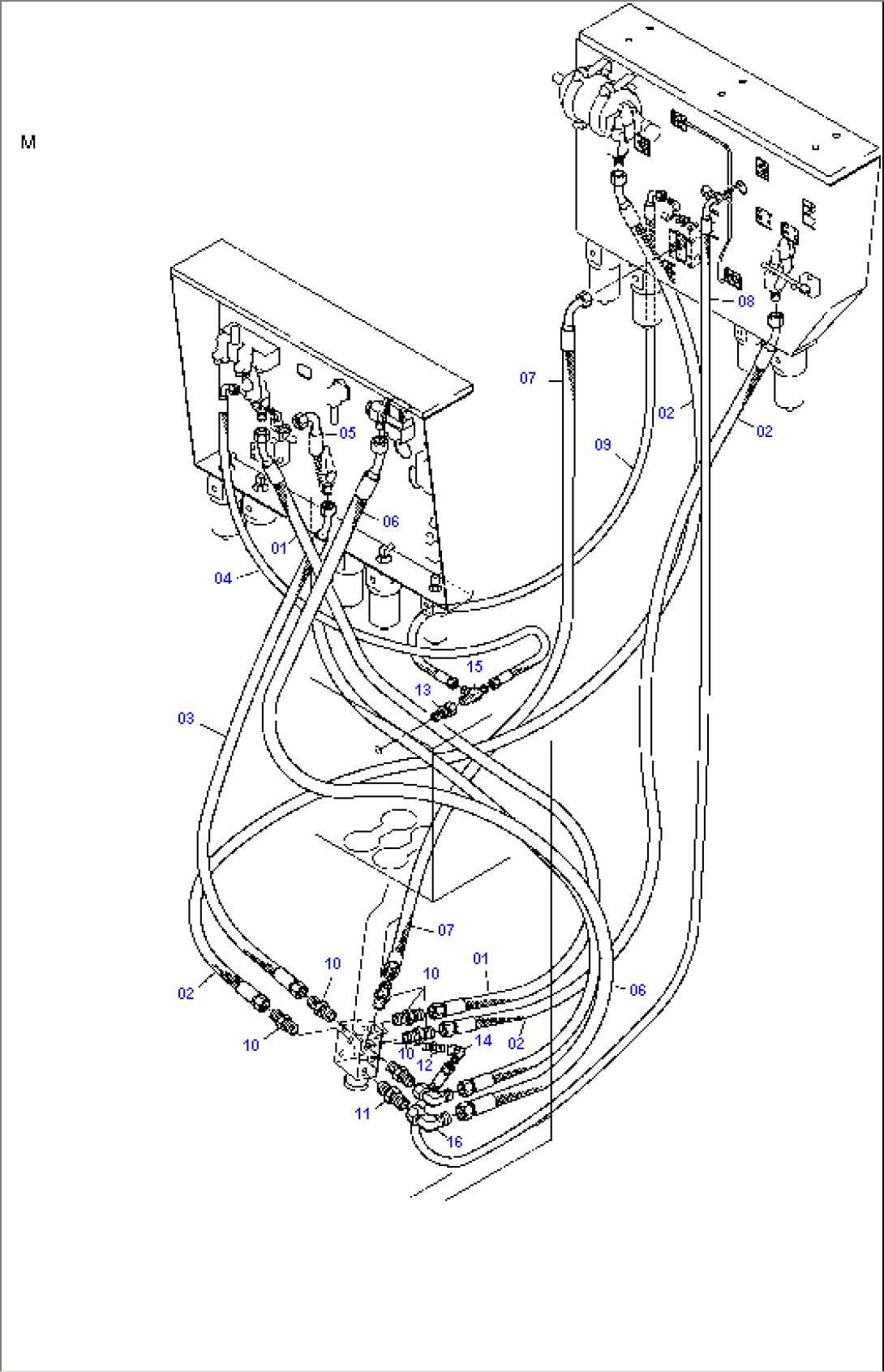 Return Lines Control- and Filter Plate 1 and 2