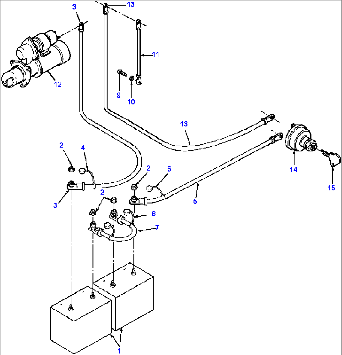 FIG. E5110-01A2 BATTERY AND CONNECTION - MASTER SWITCH