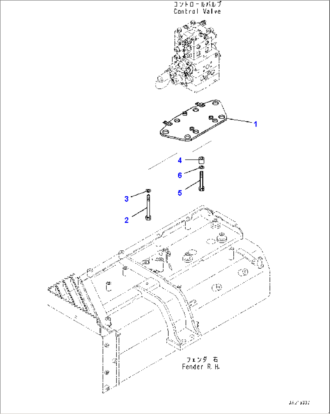 Fender, Control Valve Mounting (#90023-)