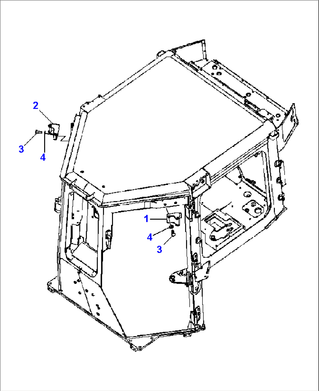CAB DOOR OPEN LOCK BRACKET
