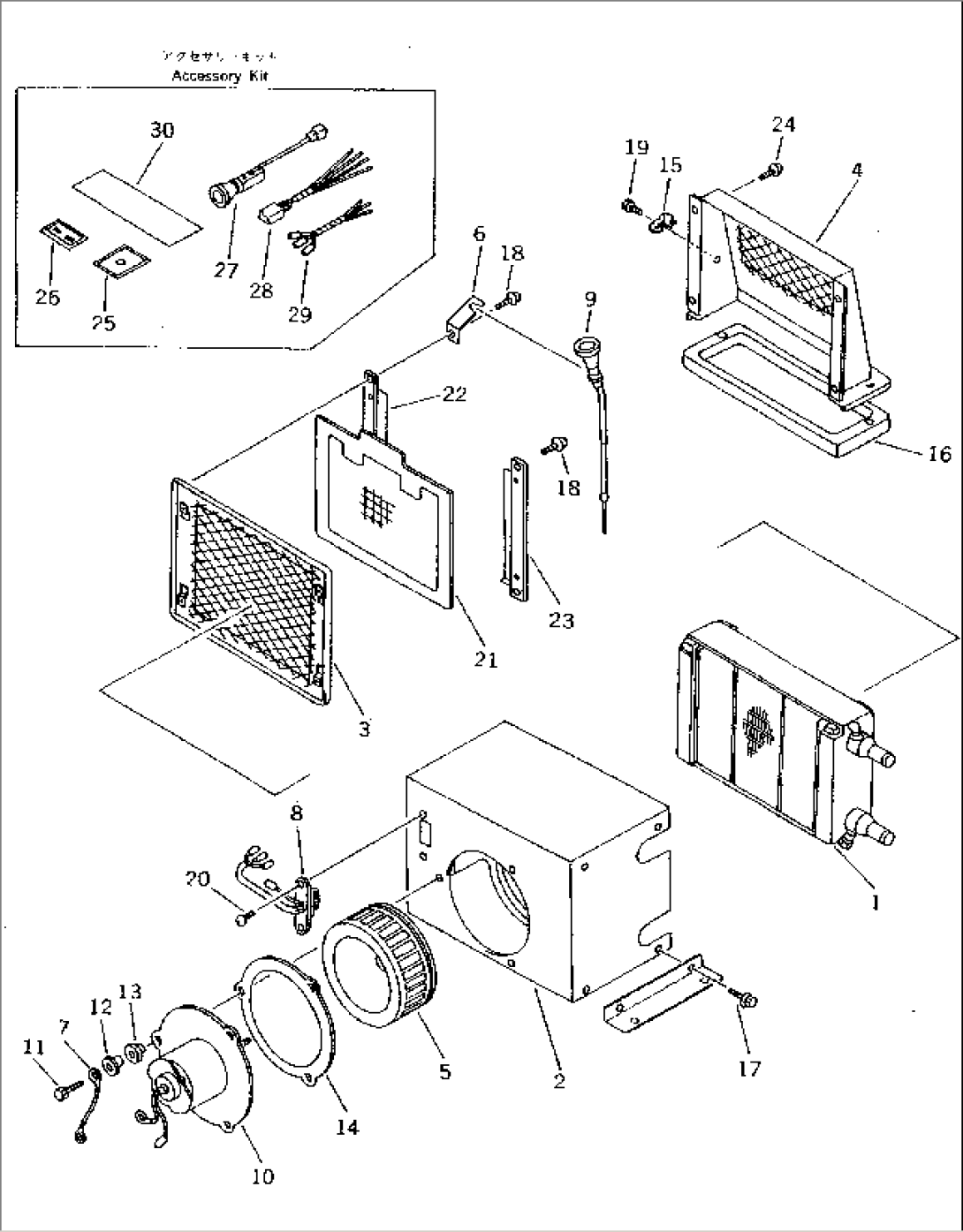 HEATER UNIT (FOR STEEL CAB)(#83403-)