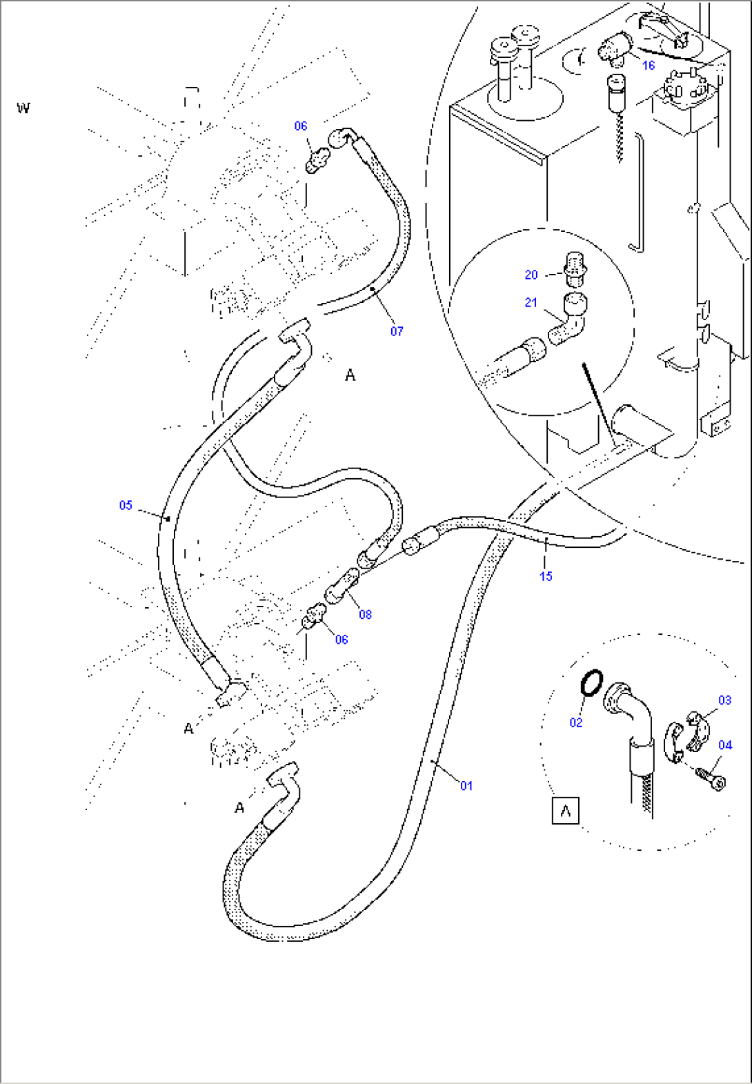 Return Lines - Fan Motors ( Oil cooler )