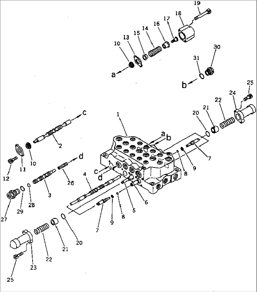 HYDRAULIC CONTROL VALVE¤ R.H. (1/3)