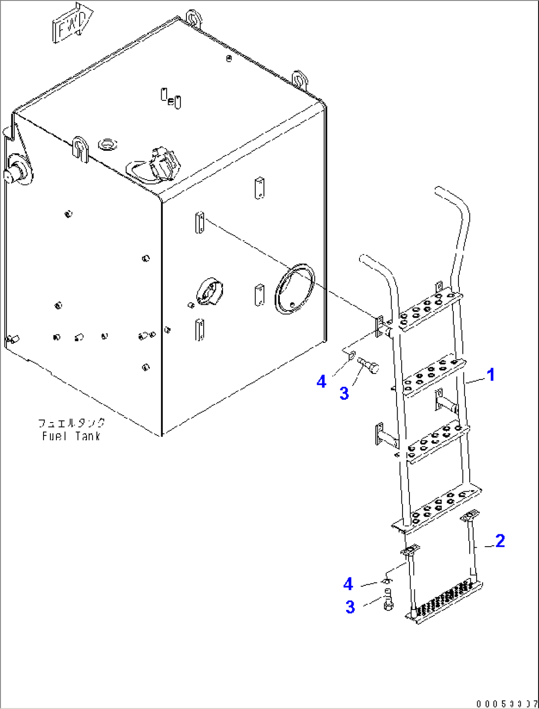 FUEL TANK LADDER(#7001-)