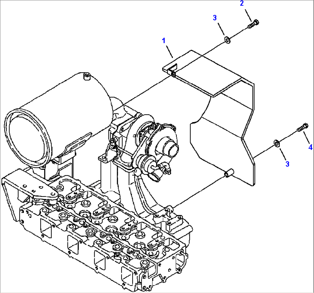 FIG. B1020-01A0 TURBO HEAT SHIELD