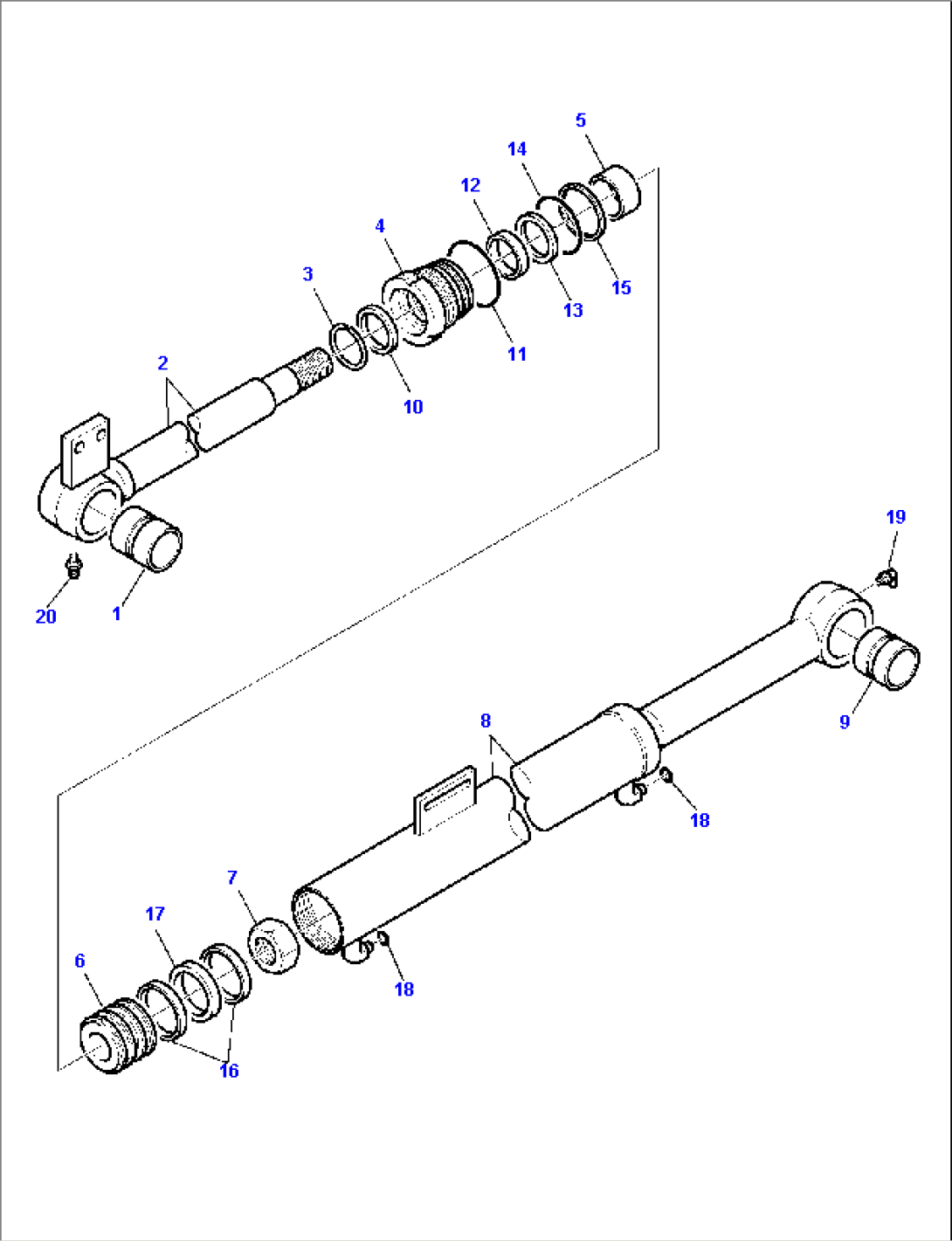 BUCKET TIPPING CYLINDER (R.H.)