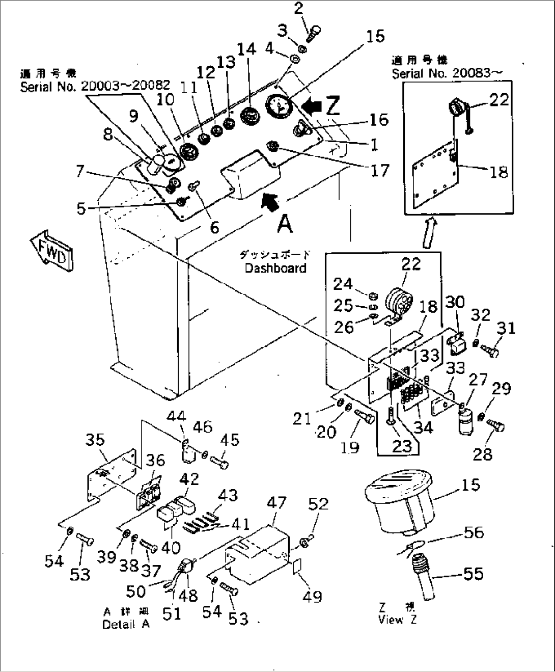 INSTRUMENT PANEL (EXCEPT JAPAN)