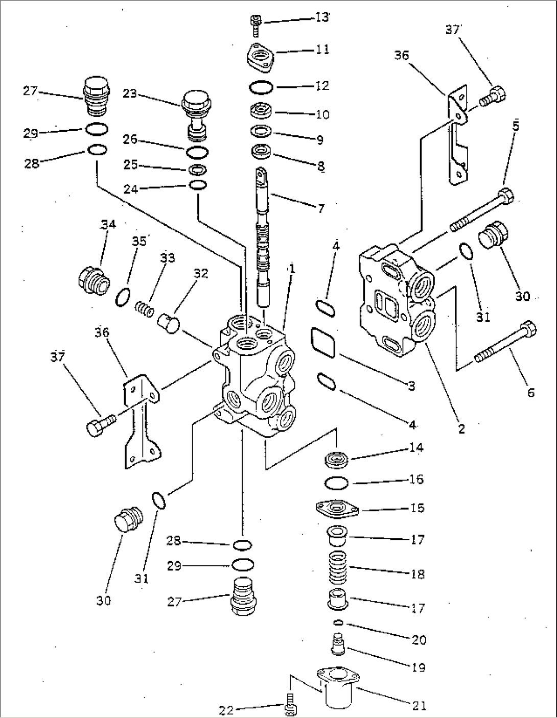 HYDRAULIC CONTROL VALVE (AUXILIARY WINCH)