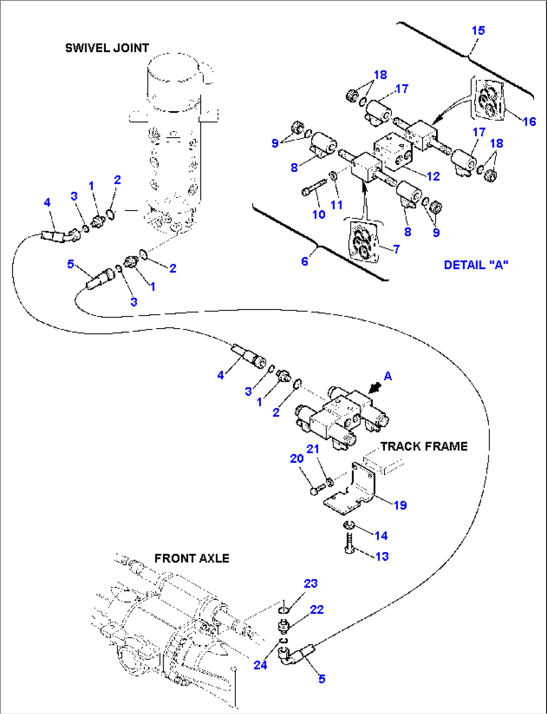 HYDRAULIC PIPING (STEERING LINE) (1/2)