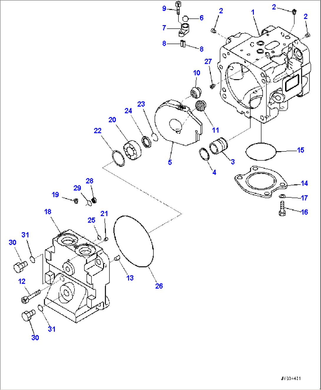 Torque Converter and Transmission, Radiator Fan Pump (1/4) (#50001-)