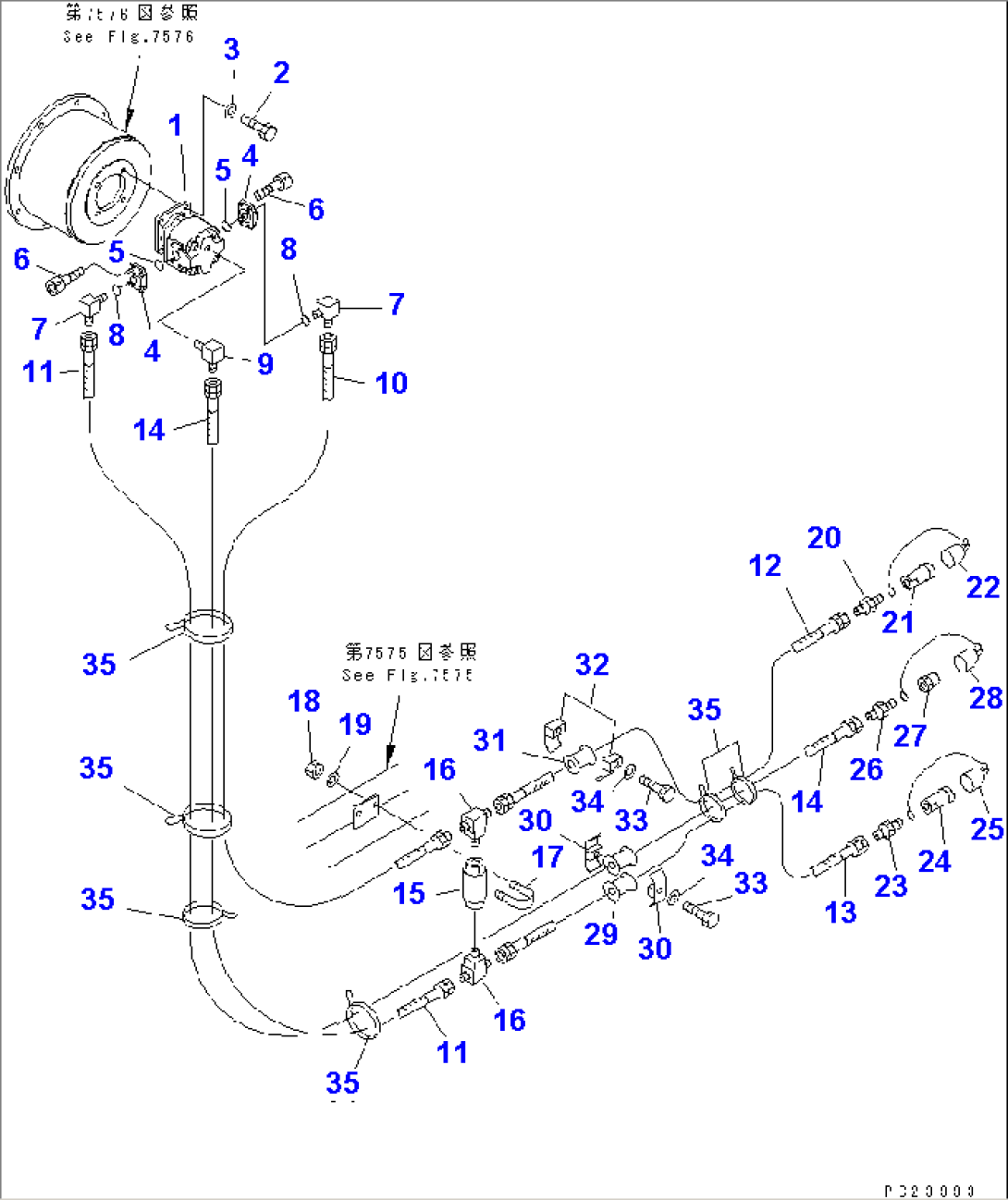 SCREEN SYSTEM (3/4) (PIPING)(#1101-)