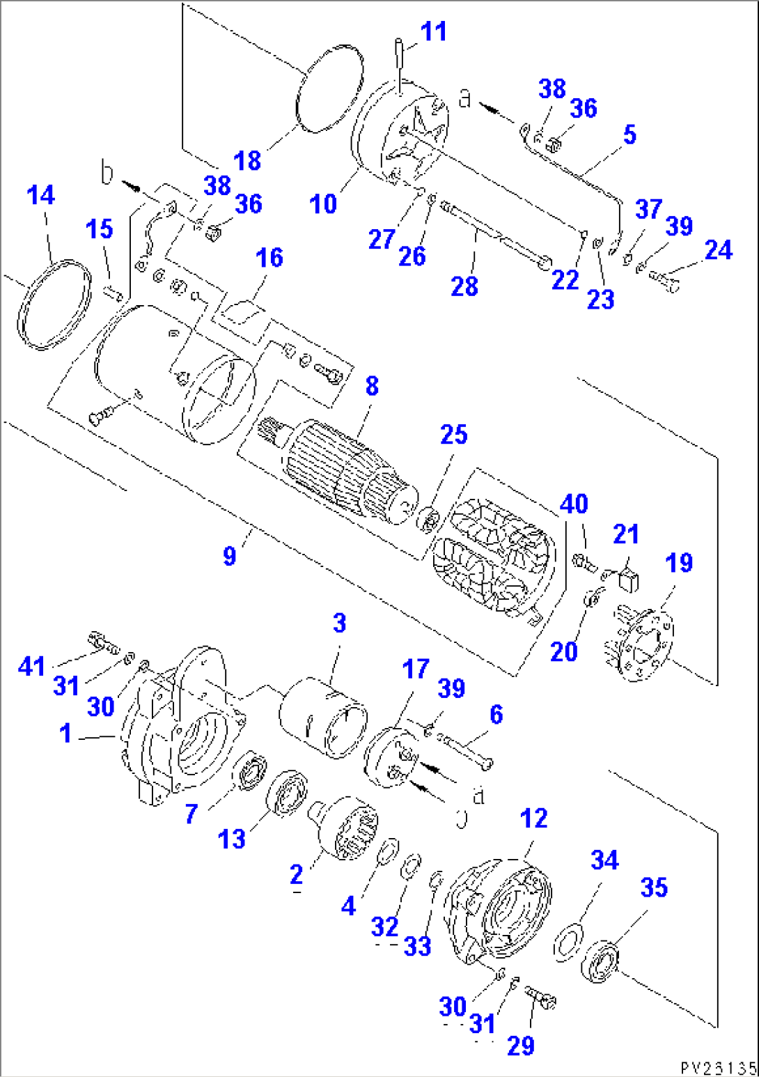 EMERGENCY STEERING MOTOR (INNER PARTS)