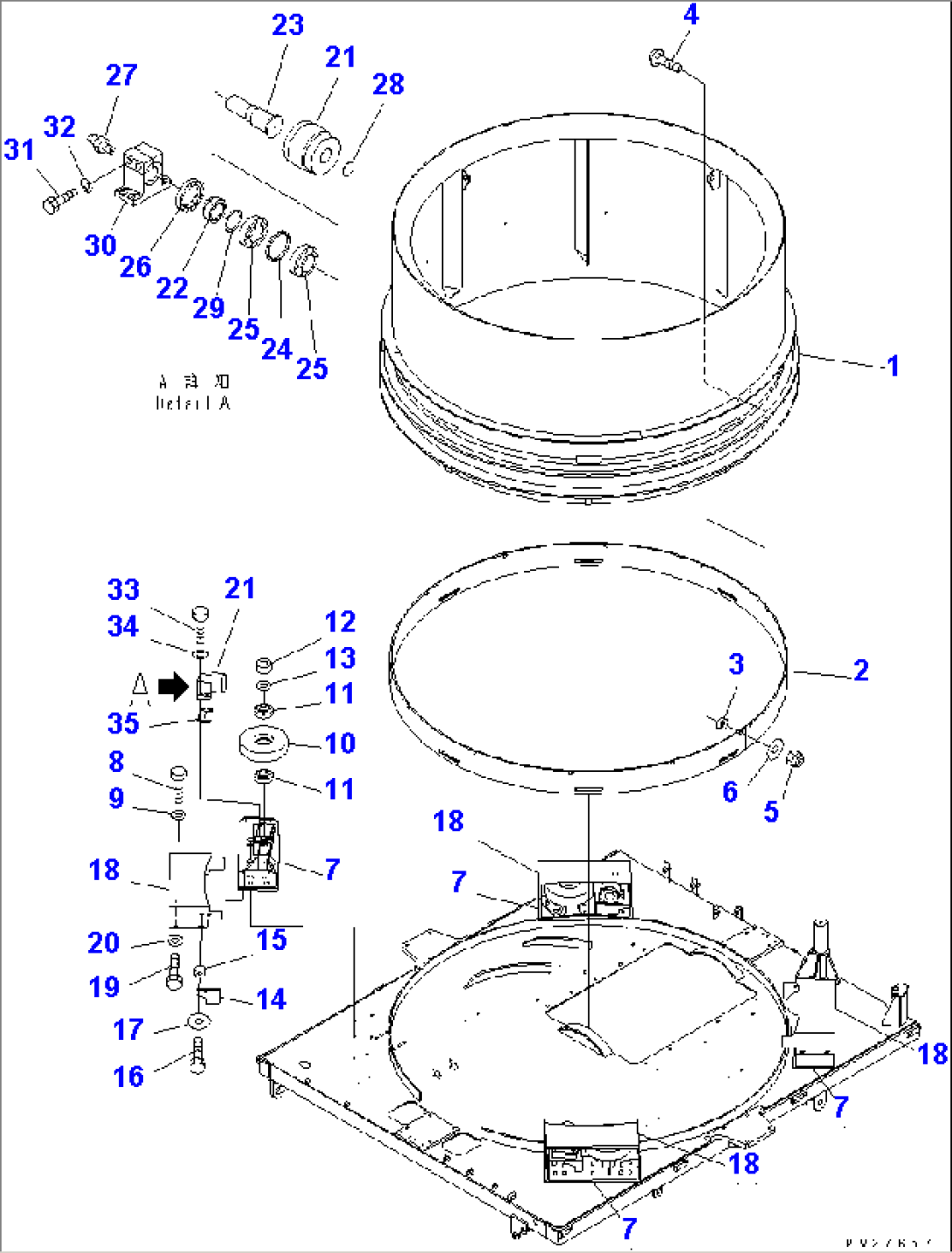 HAMMER MILL AND TUB (TUB AND ROLLER) (WITH PROTECTION COVER)(#1198-1281)
