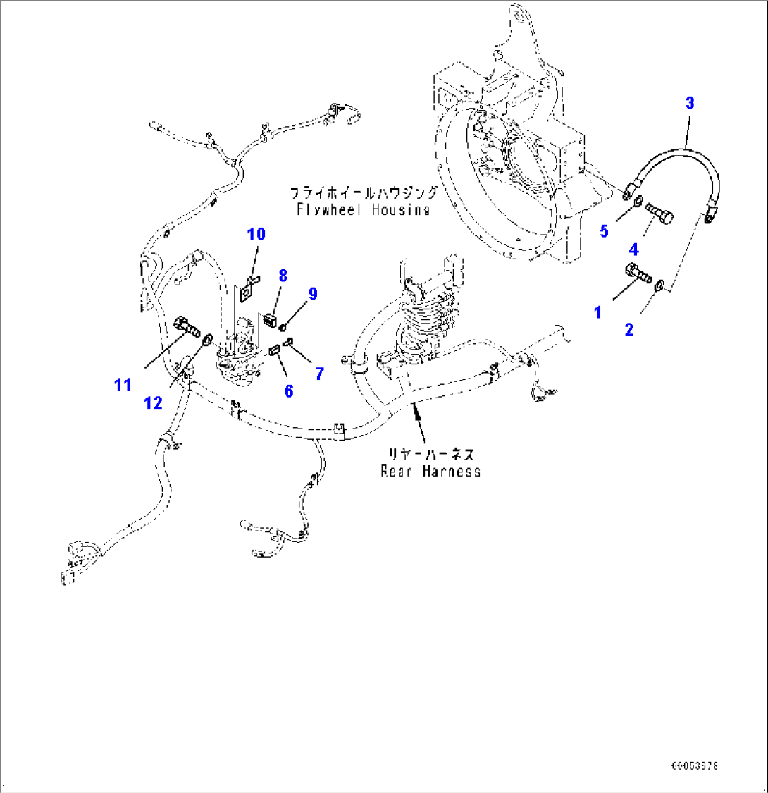 Rear Wiring Harness, Ground Cable (#90216-90370)