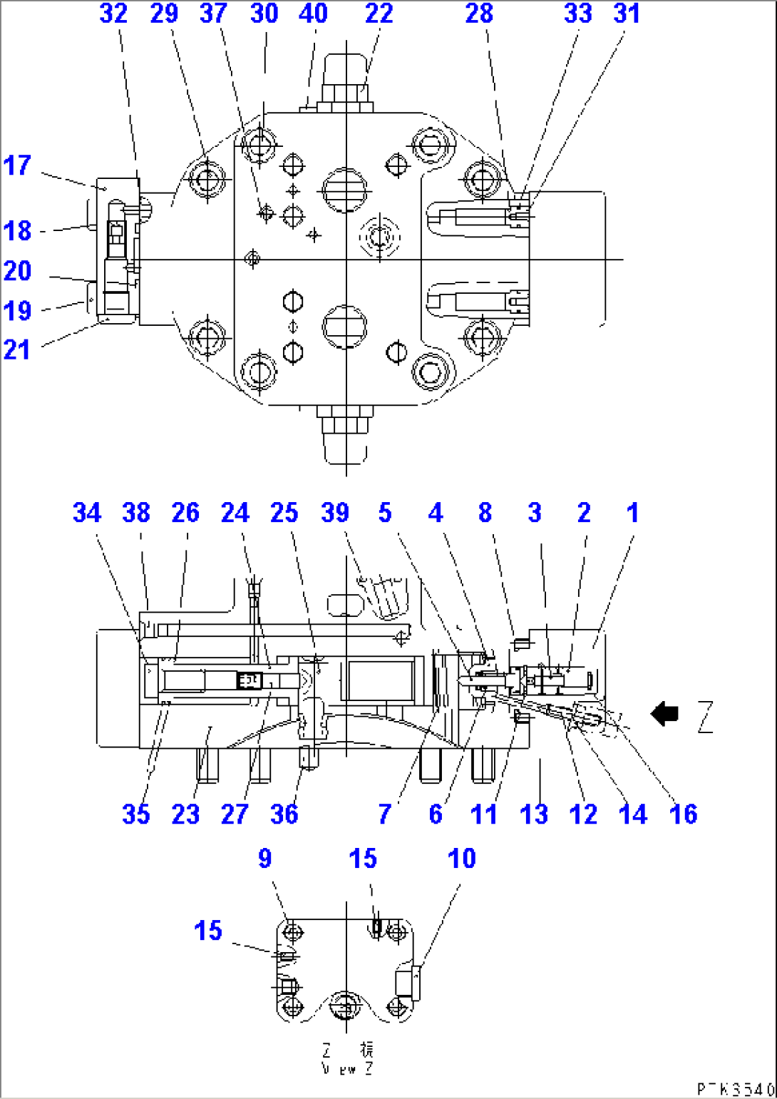 TRAVEL MOTOR (FRONT INNER PARTS) (2/2)