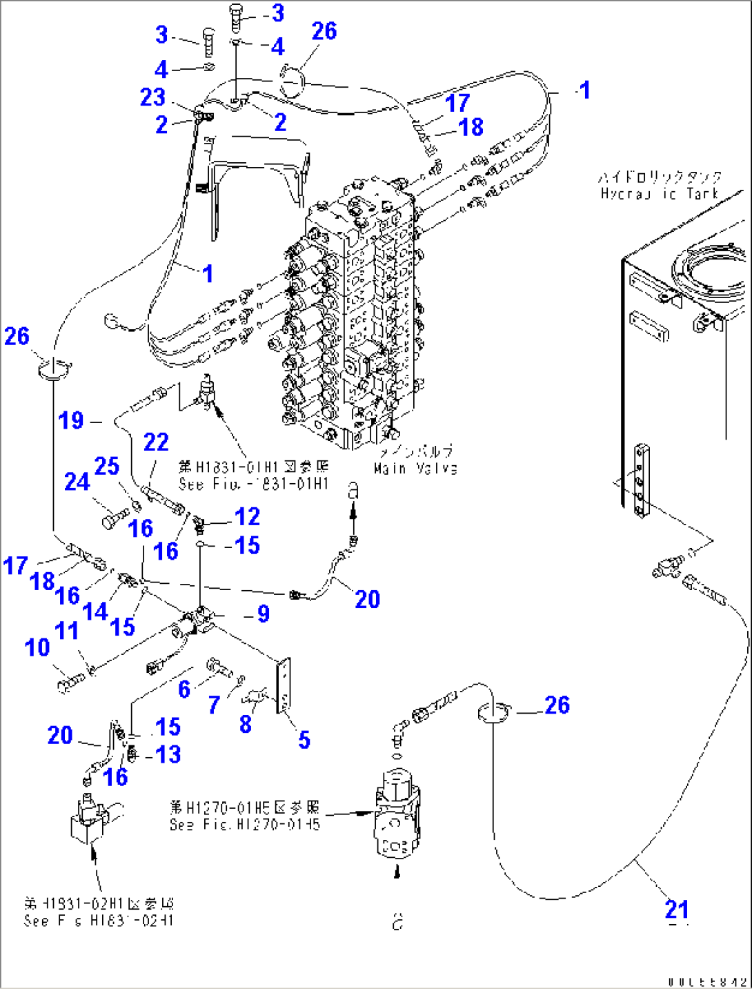 ATTACHMENT LINE (SOLENOID VALVE) (2 ACTUATOR) (BLADE SPEC.)