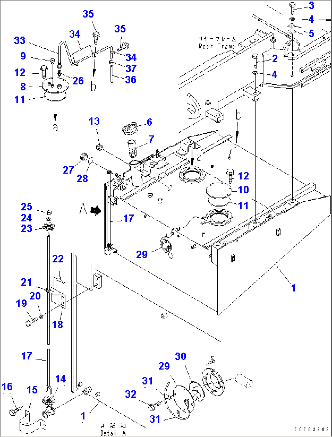 FUEL TANK (WITH WATER SEPARATOR) (EXCEPT JAPAN)(#51001-51074)