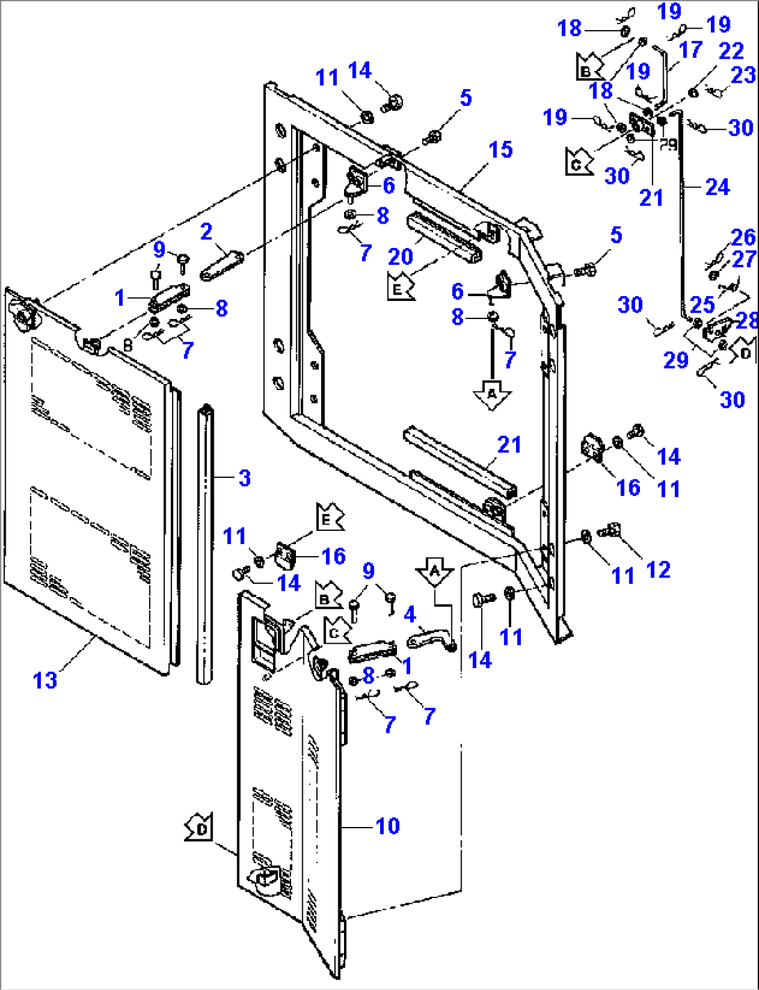 FIG NO. 5211B LEFT ENGINE SIDE DOOR