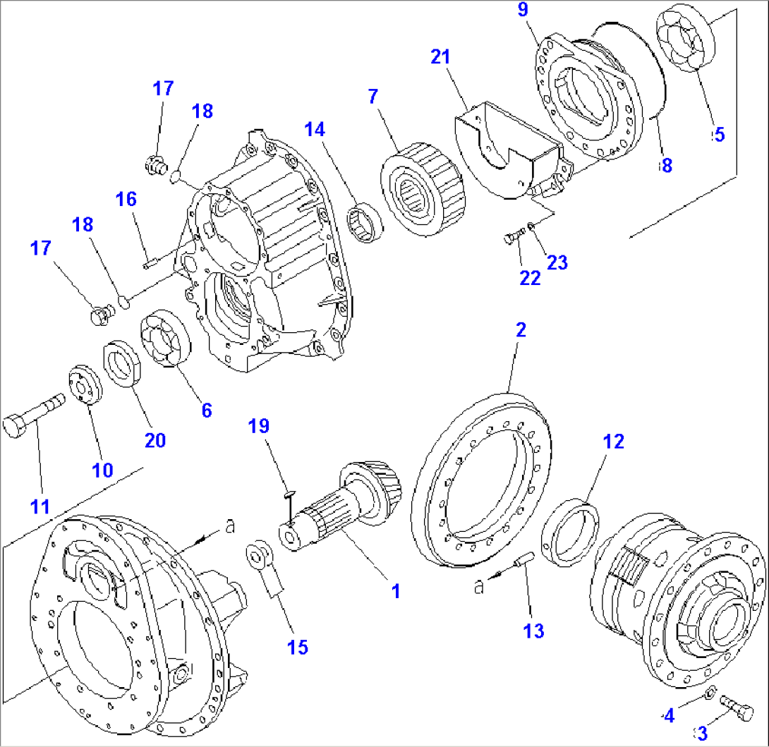 CENTER AXLE (PINION AND CAGE)(#2001-)