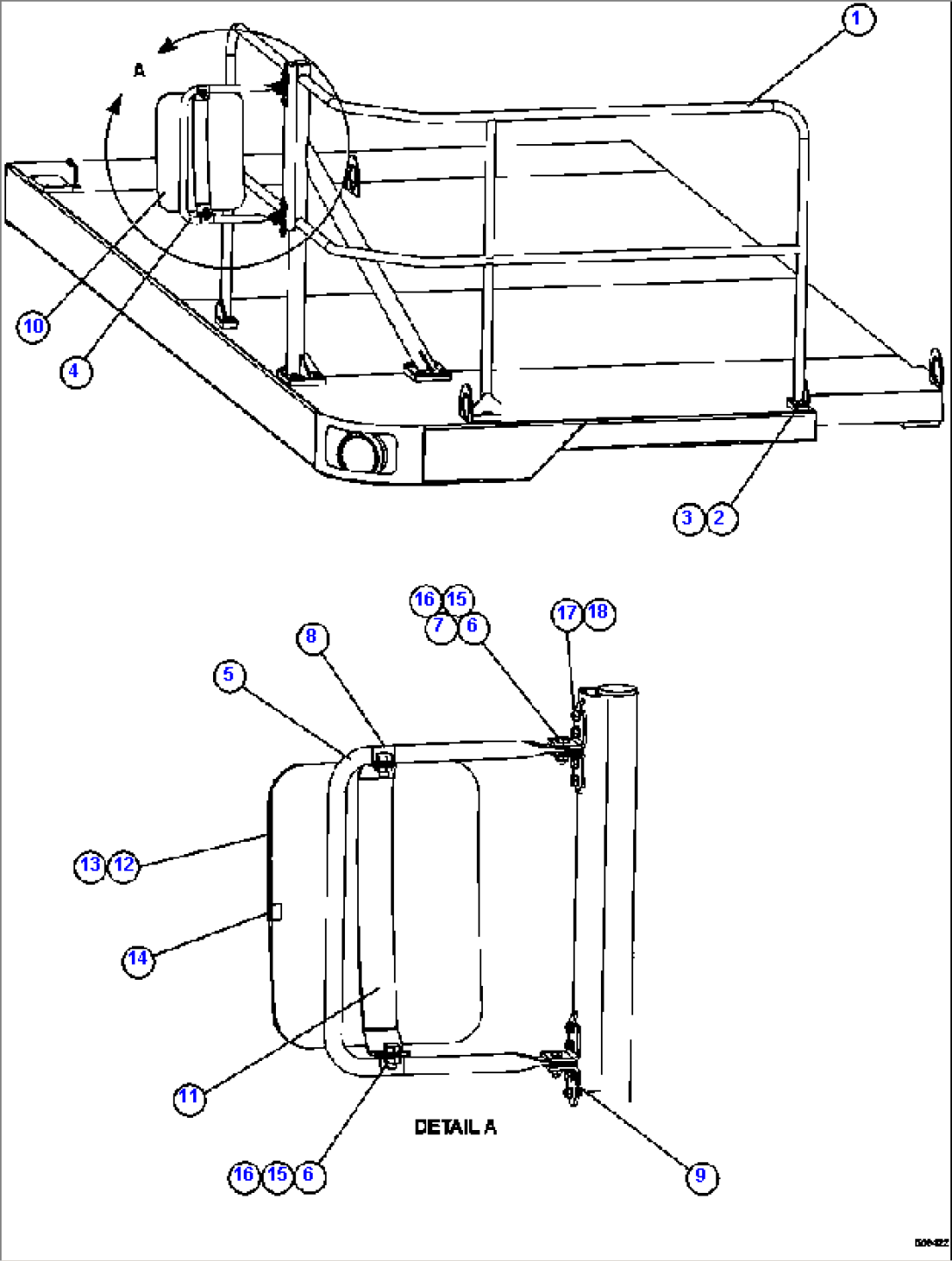RH DECK HANDRAILS & MIRROR