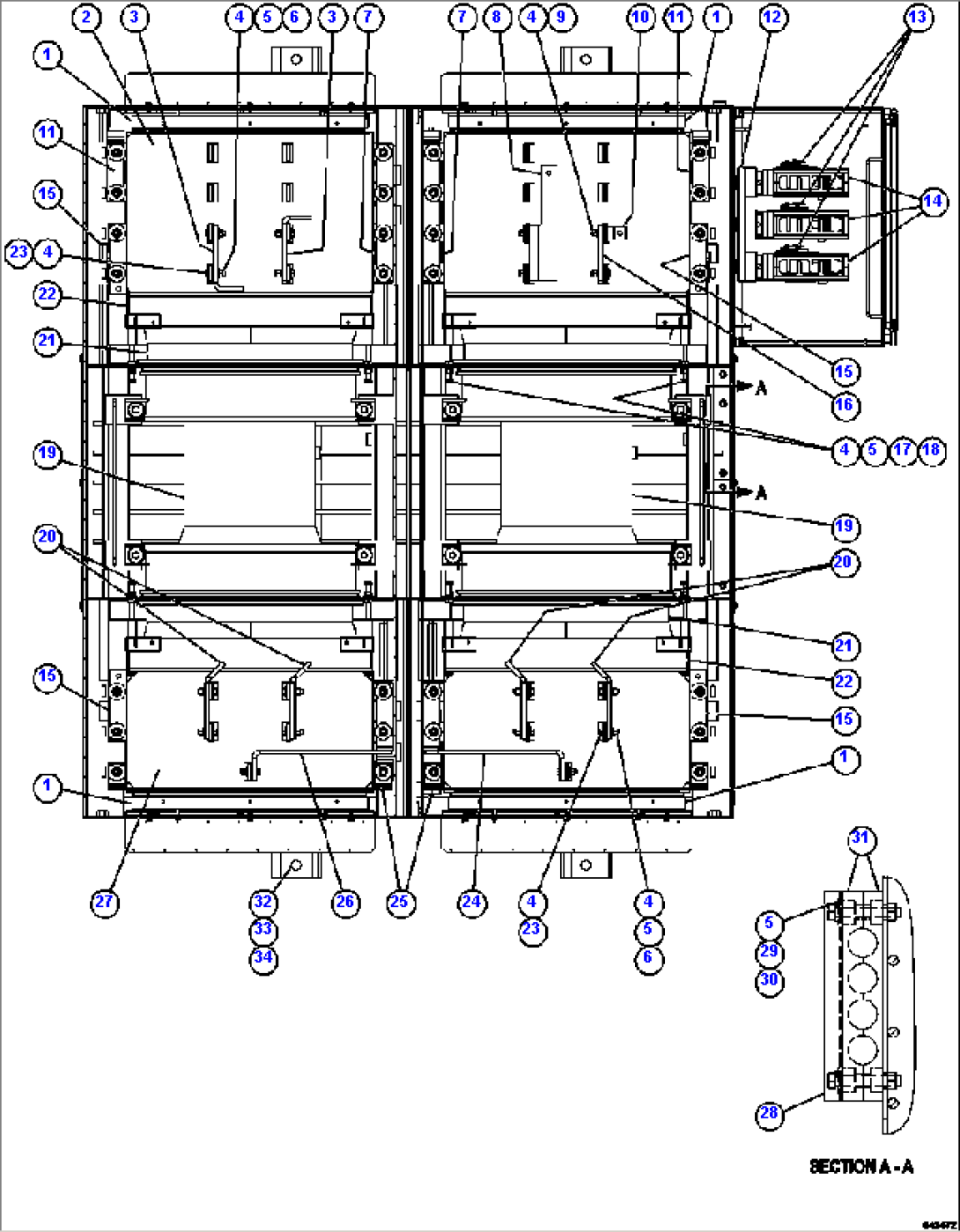 RETARDING GRID ASSEMBLY - 7 STEP 1/4 PC2158