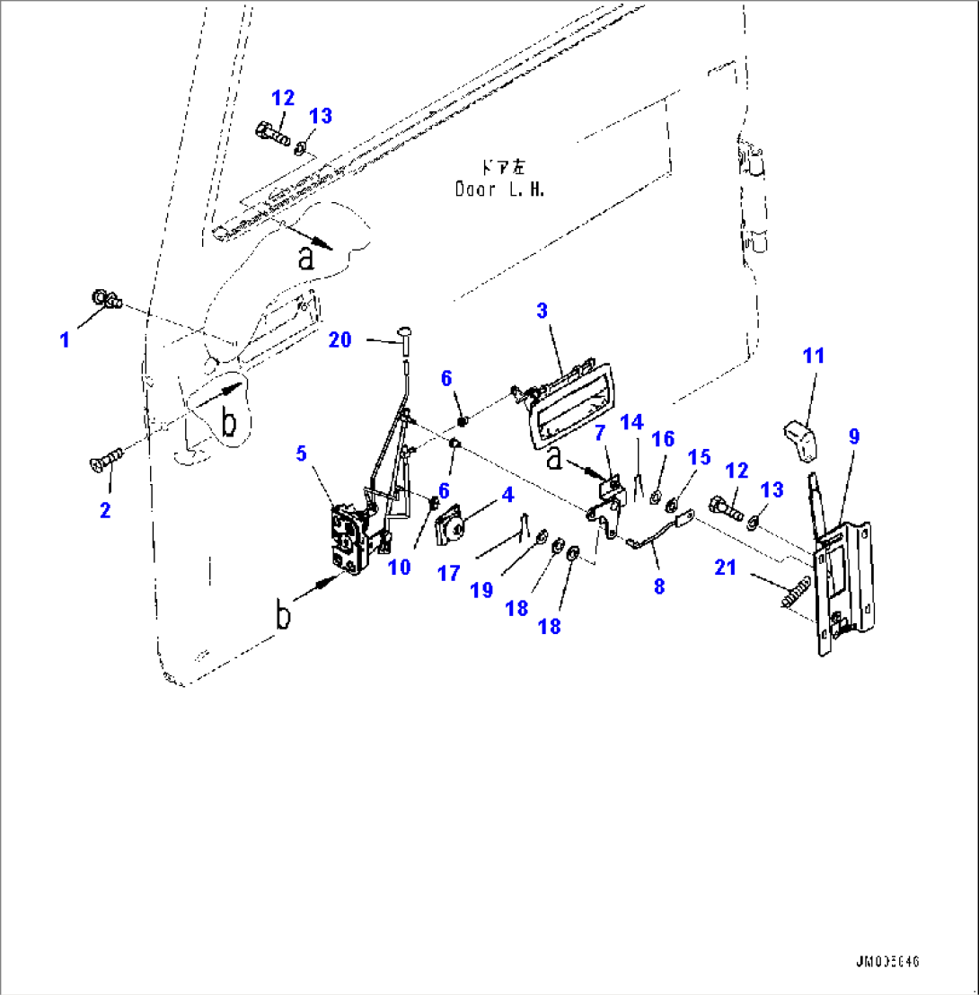 Cab, Door Lock, L.H. (#30001-)