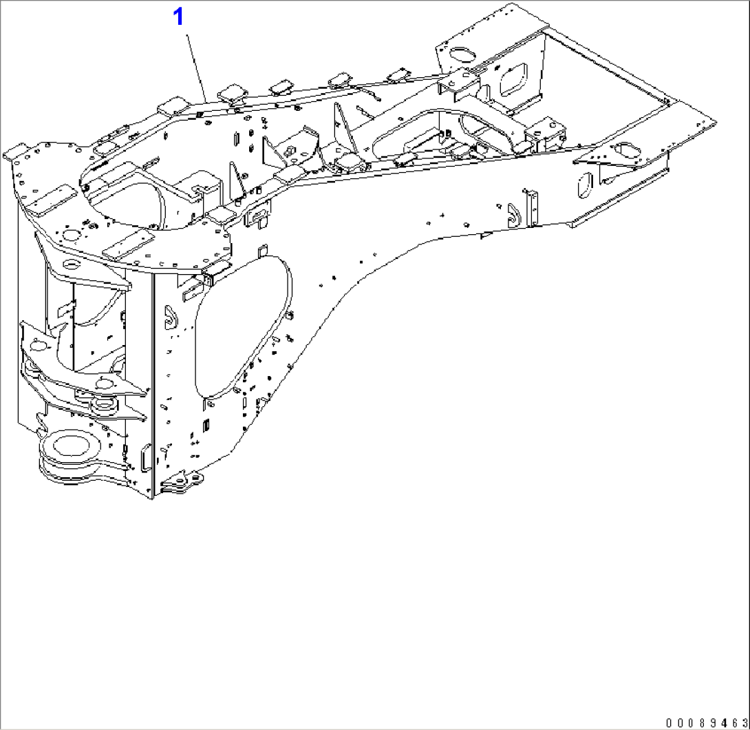 REAR FRAME (POWER TRAIN GUARD¤ COLD WEATHER (A) SPEC.¤ RIO TINTO SPEC.)(#50068-)