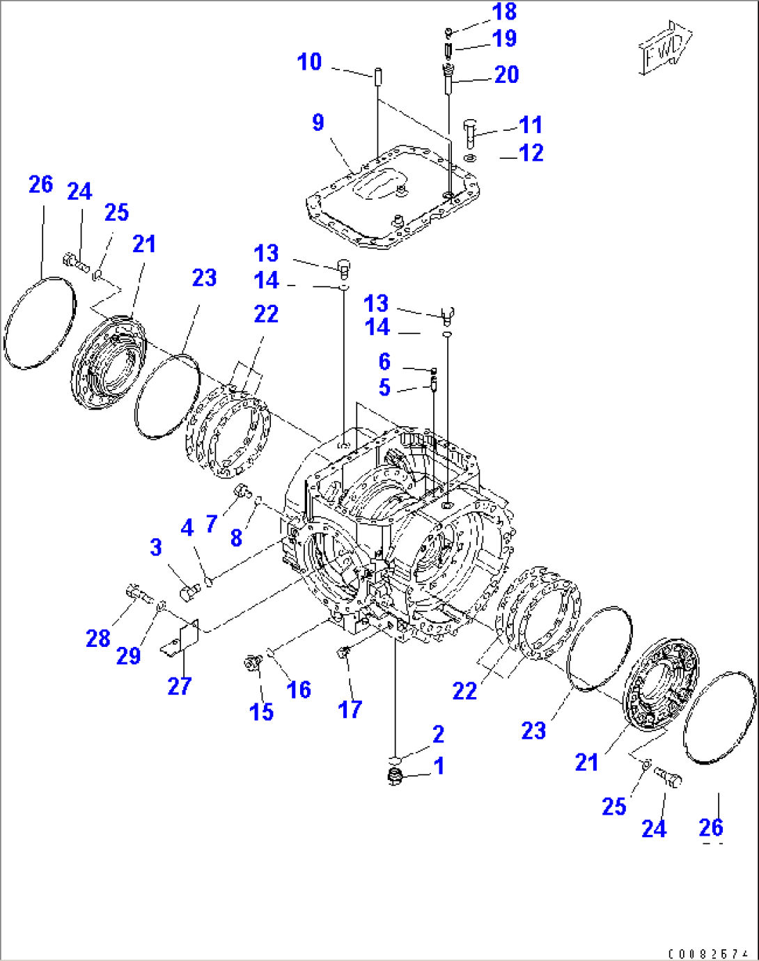 FRONT AXLE (DIFFERENTIAL¤ 3/3)(#90001-)