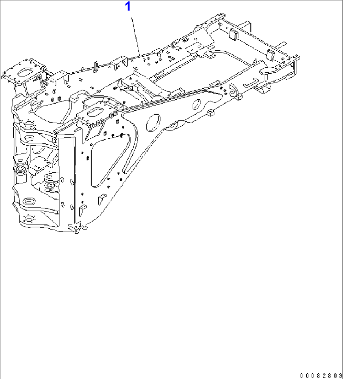 REAR FRAME (WITH HYDRAULIC QUICK COUPLER) (55ßC SPEC.)(#50001-50013)