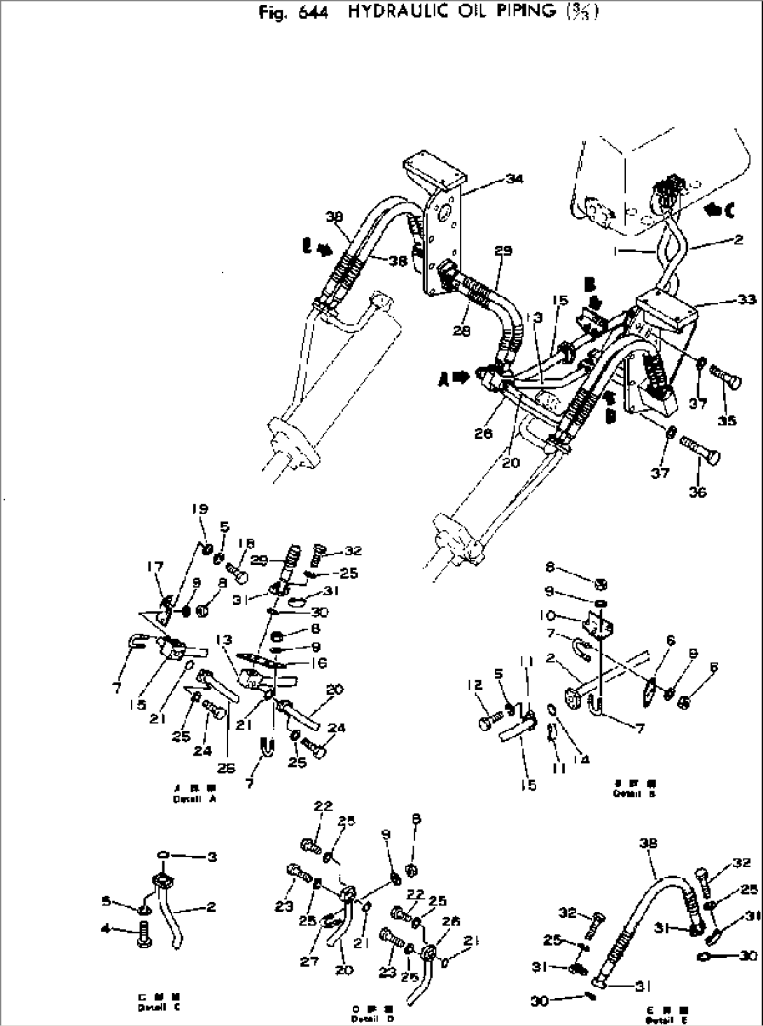 HYDRAULIC OIL PIPING (3/3)