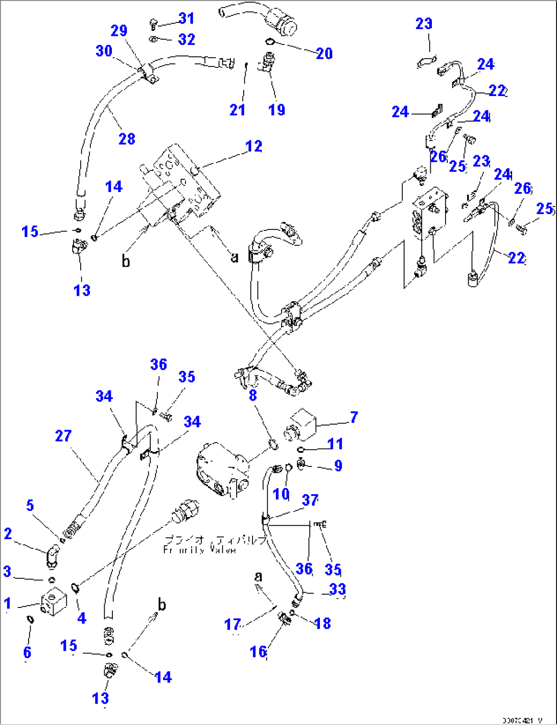 EMERGENCY STEERING (VALVE AND LINE)(#75001-)