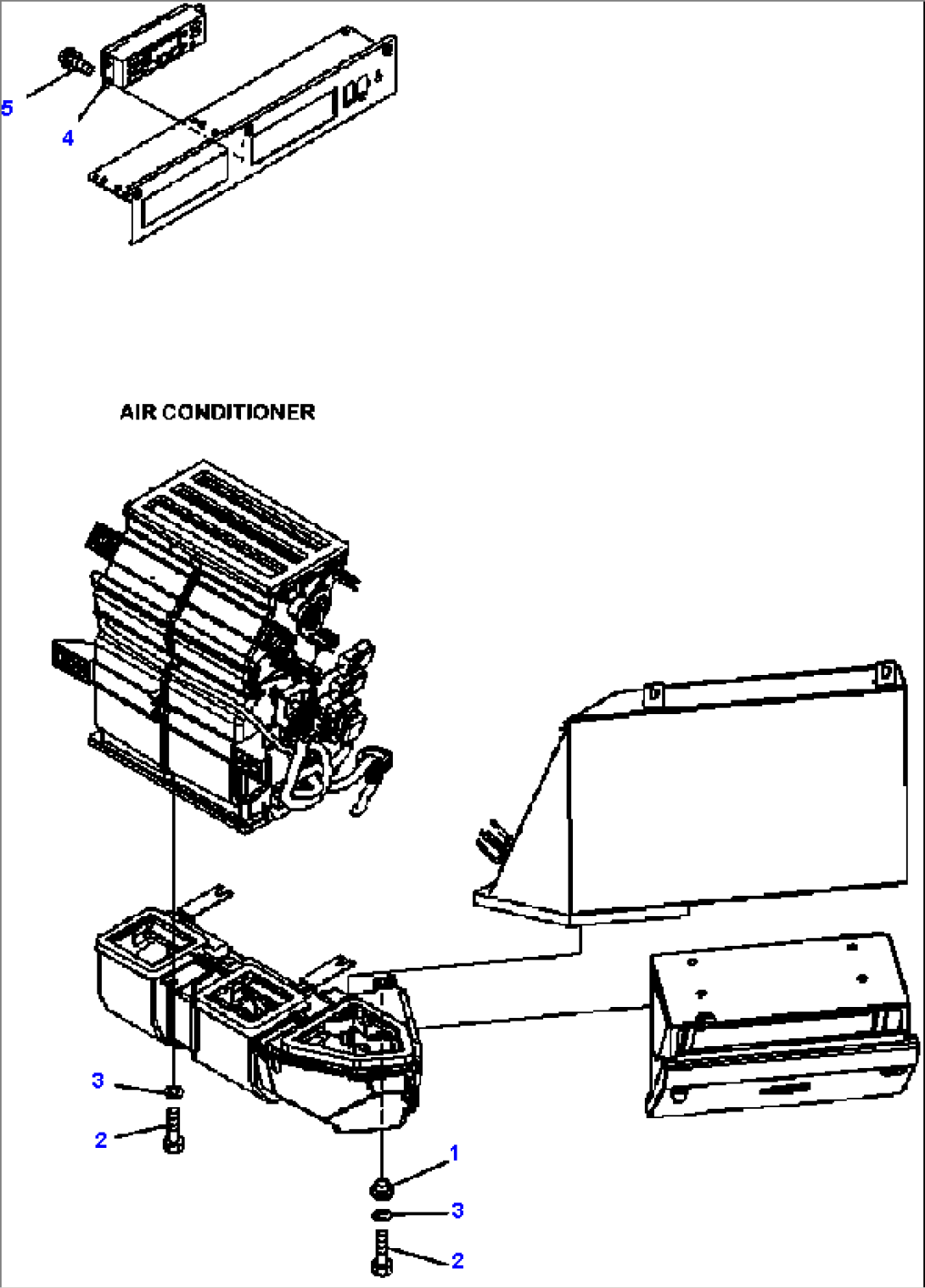 K0210-18A0 ROPS CAB AIR CONDITIONER CONTROL PANEL