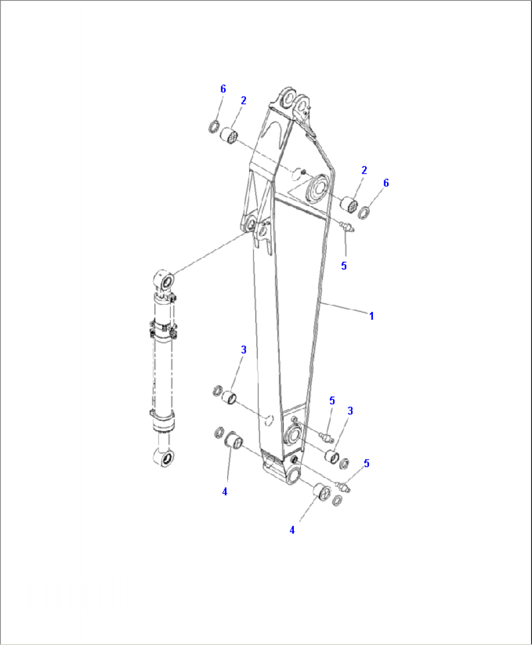 T1200-002001 ARM, 3200 MM ARM AND BUSHING