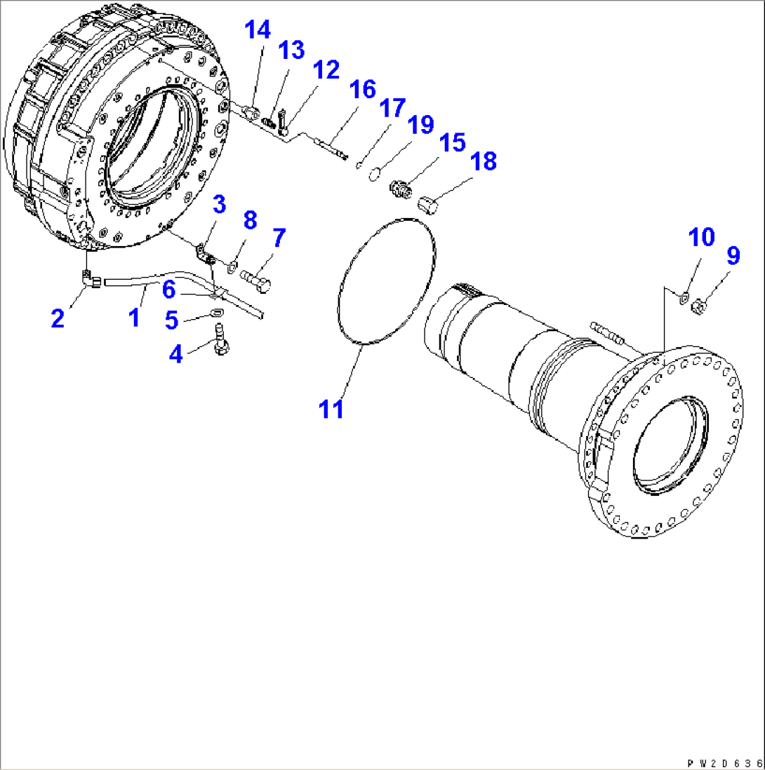 REAR AXLE (REAR WHEEL BRAKE) (R.H.) (3/3)(#7001-.)