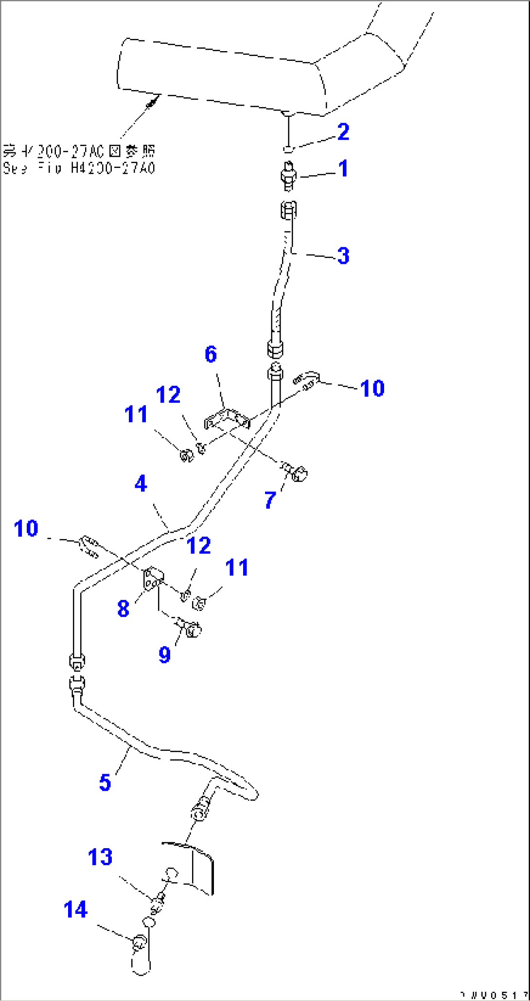 HYDRAULIC LINE (OIL QUICK FILL LINE)